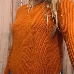 orange sweater